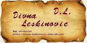 Divna Leškinović vizit kartica